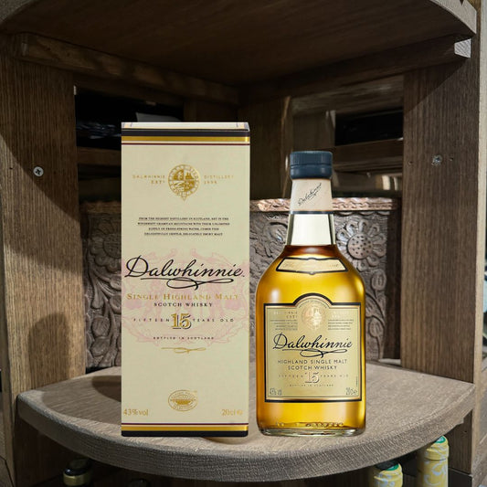 Dalwhinnie Single Malt 15 year aged whiskey